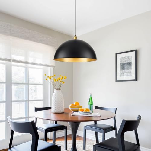 20 Inch Black Pendant Light Fixtures (2 Count)