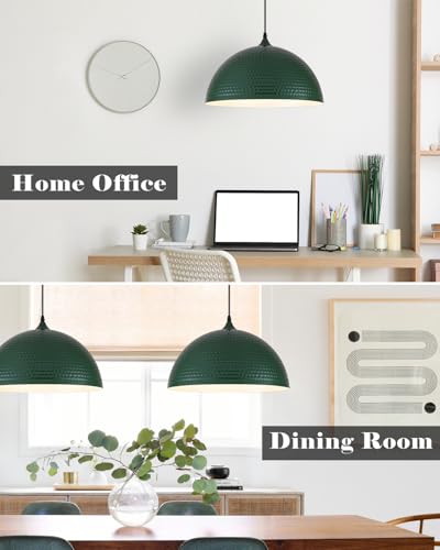 16 inch Green Pendant Light 2 Pack