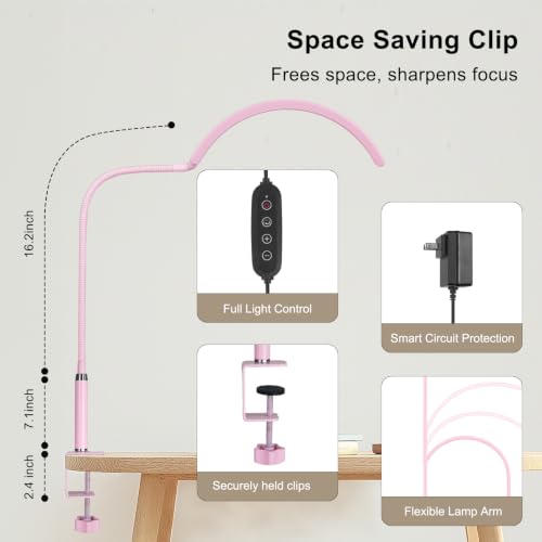 Professional Half Moon LED Desk Light for Nail Techs & Artists
