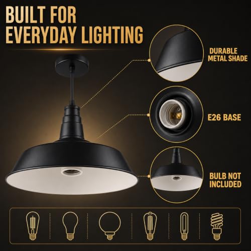 3 Pack Farmhouse Pendant Lights