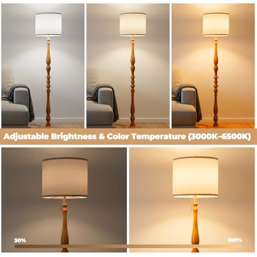 Wood Floor Lamp for Living Room (Rosewood)