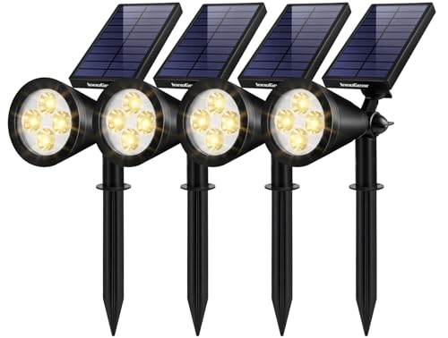 4 Solar Lights Outdoor Spot Garden Yard Landscape Flag (4 Count)