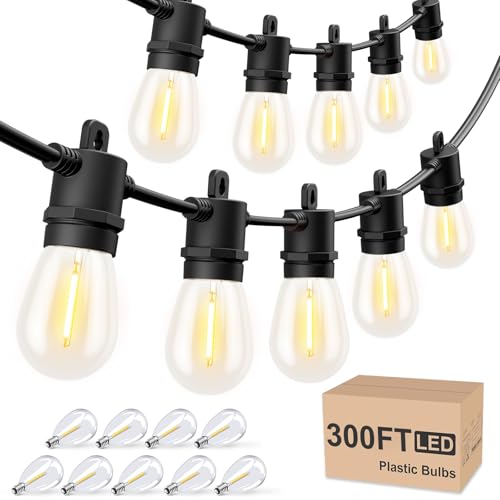 300 FT Outdoor String Lights (300 Foot)