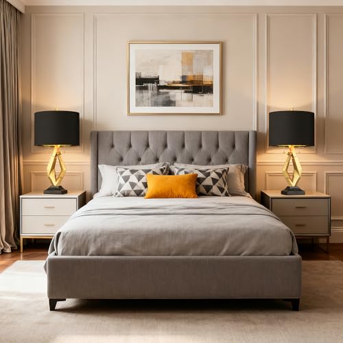 Modern Black and Gold Lamp Set of 2 (2 Count)
