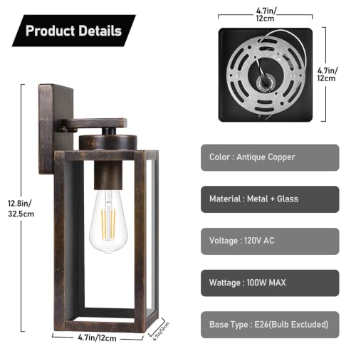 Outdoor Wall Light Fixtures (2 Count)