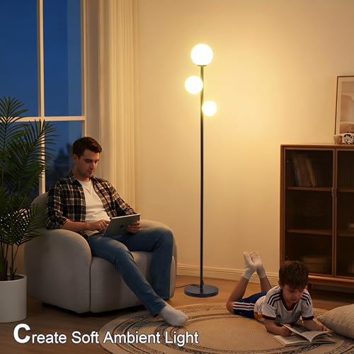 3 Globe Mid Century Modern Floor Lamp
