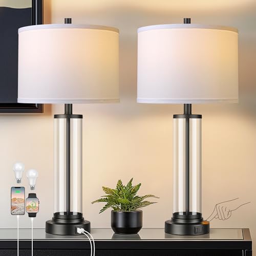 Glass Table Lamps Set of 2 (2 Count)