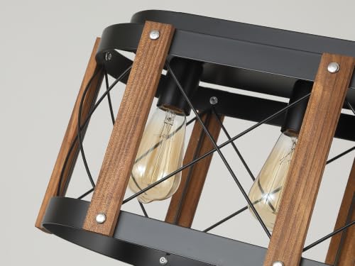 Rustic Farmhouse Wood Kitchen Island Lighting