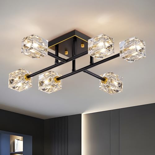 6 Light Modern Sputnik Ceiling Light Fixture