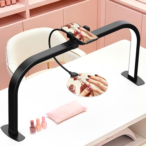 Half Moon Nail Light for Desk with 5X Magnifier & Phone Holder (5 Count)