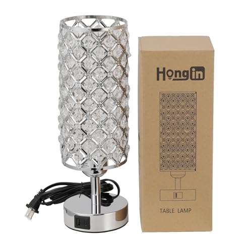 Sliver Crystal Table Lamp with Touch Control