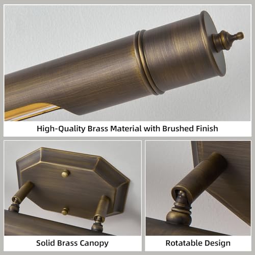Bronze Vintage Picture Light Hardwired