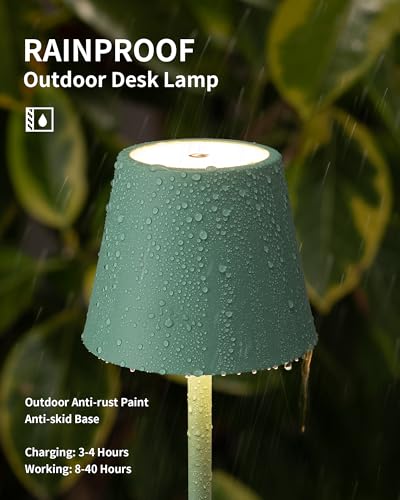 2 Pack Cordless Green Table Lamps (2 Count)