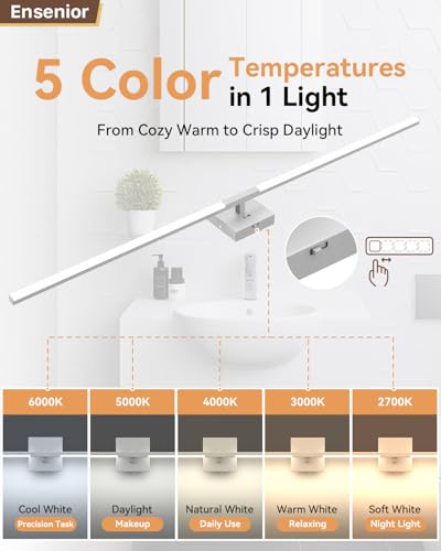 48" Matte Grey Modern Bathroom Vanity Lights