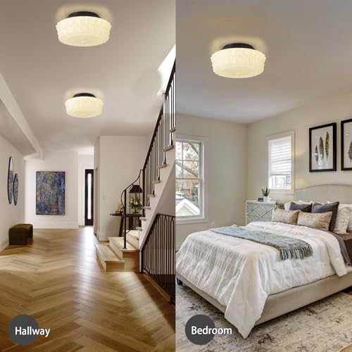 White Milk Glass Ceiling Light Fixture (4 Count)