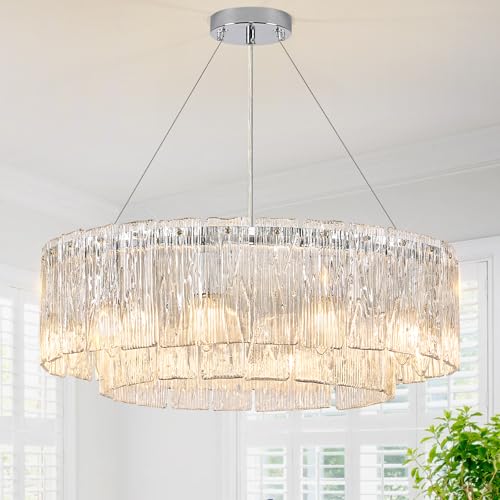 Modern 24" Crystal Glass Chandelier 10