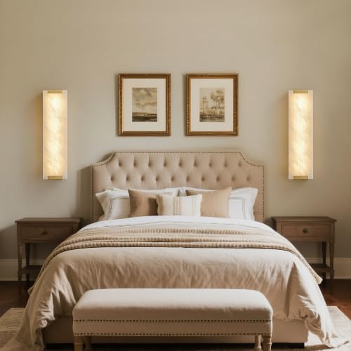 19.6" Alabaster Wall Sconce