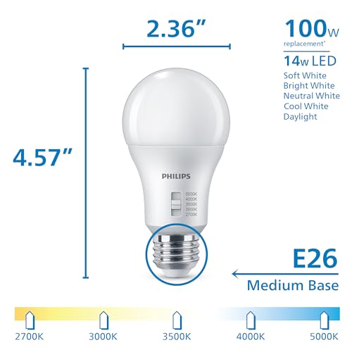 100W A19 4 Pack Selectable White Multi (2 Count)