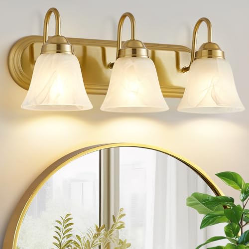 3 Light Bathroom Light Fixtures Over Mirror