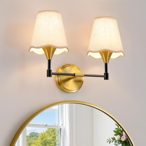 Black Gold Bathroom Light Fixtures (Black Gold / 2 LIGHT)