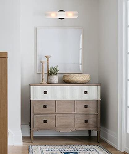 Modern Farmhouse Black Bathroom Light Fixtures Wall Sconces Set of Two Cylinder Sconce Lighting (2 Count)