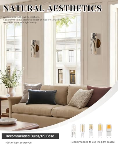 9.84" Alabaster Wall Sconce