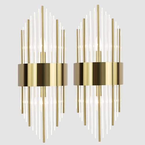Modern Gold Wall Sconces (2 Count)