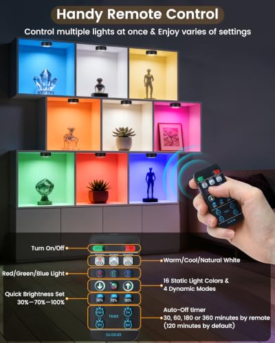 Puck Lights with Remote (6 Count)