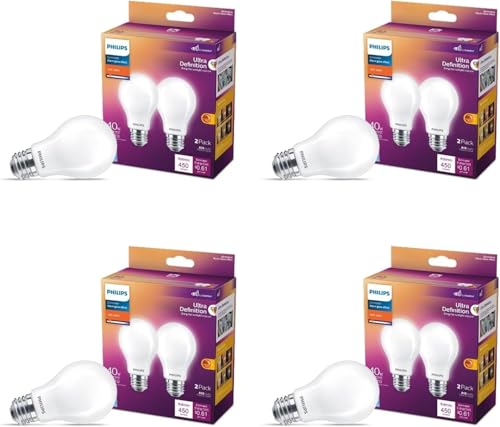 PHILIPS Ultra Definition LED A19 Bulbs (8 Count)
