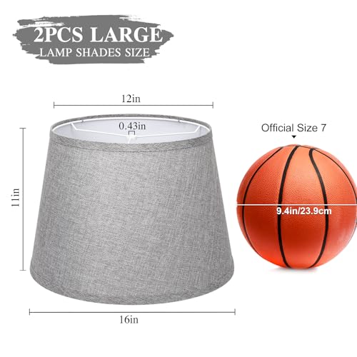 Large Drum Lamp Shades Set of 2