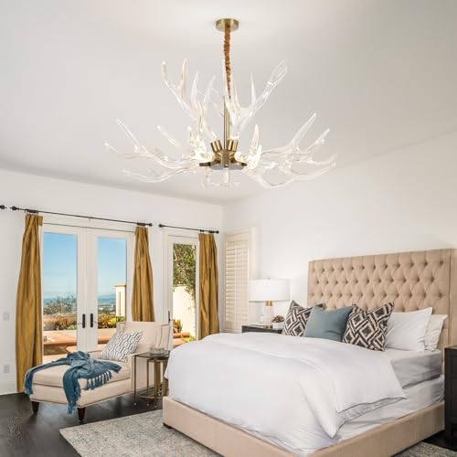 Acrylic Antler Chandelier Ceiling Light Fixtures