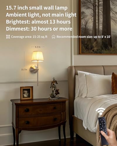 Nickel Cordless Wall Sconces Set of 2 (2 Count)