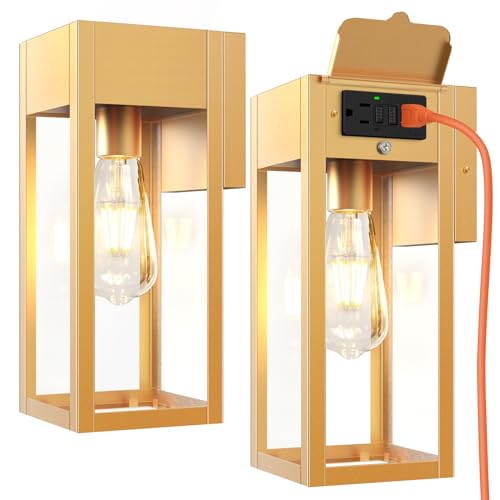 Porch Lights with GFCI Outlet