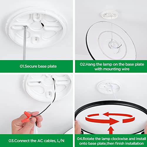 18 Inch Dimmable Ceiling Light Fixture