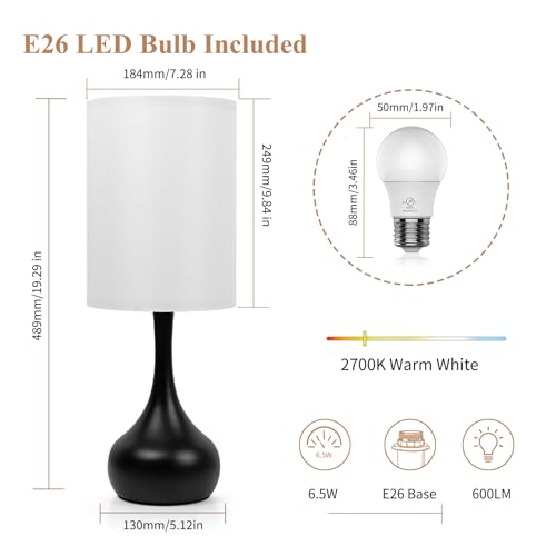 Touch Bedside Lamp for Bedroom