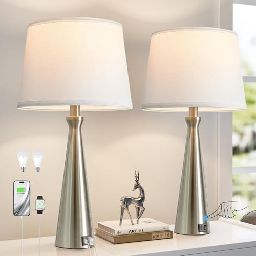 Modern Touch Lamps for Nightstand (2 Count)