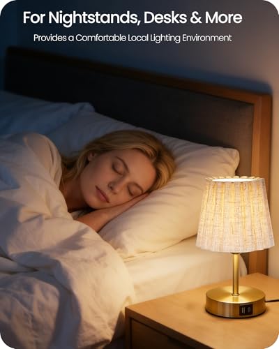 Small Bedside Table Lamps Set of 2 (2 Count)