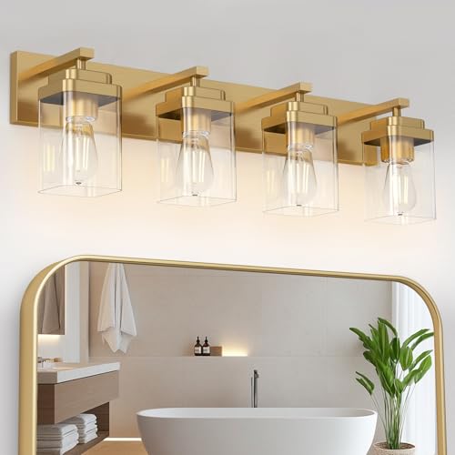 Brushed Gold Bathroom Light Fixtures