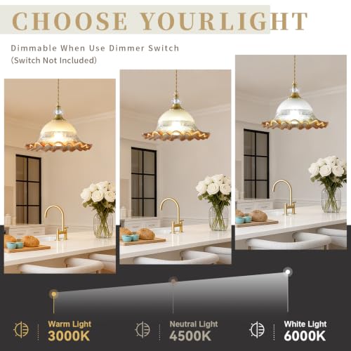 1 Pack Vintage Brushed Gold Crystal Amber Glass Pendant Light Fixture (Golden And Amber / 1-Light)