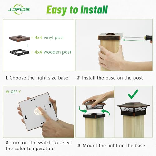Solar Post Cap Lights Outdoor 6pack (6 Count)