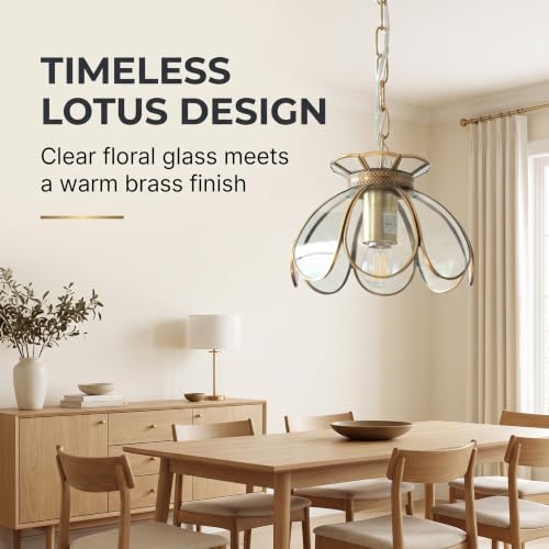 Brass Glass Ceiling Pendant Light