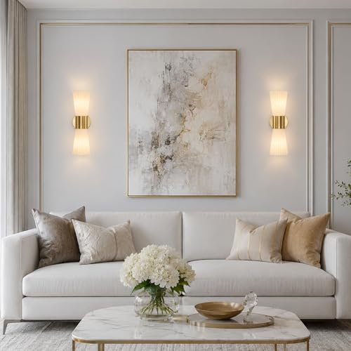 Gold Glass Wall Sconce Light