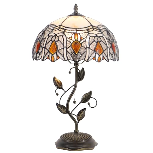 Tiffany Lamp Stained Glass Table Bedside Reading Light W12H19 inch