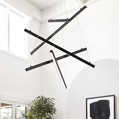 Black LED Modern Pendant Light