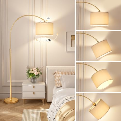 Dimmable Arc Floor Lamp with Remote