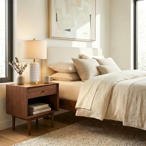 Ceramic Table Lamps Set of 2 for Bedroom Living Room (2 Count)