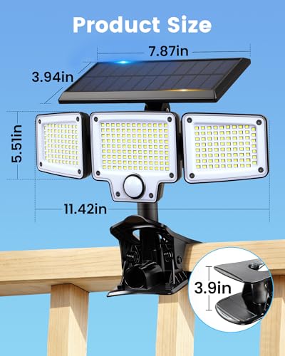 Clip on Solar Lights Outdoor (2 Count)