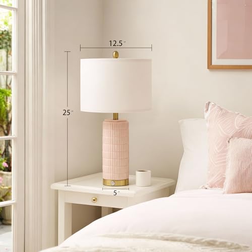 25'' Table Lamps Set of 2 for Bedroom with 3 (2 Count)