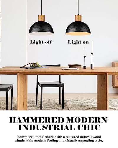 12" Hammered Metal Pendant Light