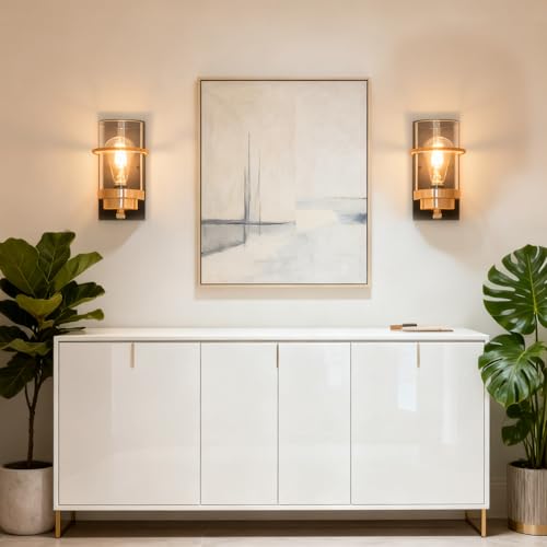 Rose Gold and Black Wall Sconce